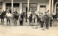 Foto de cazadores en Mayorga 1973
