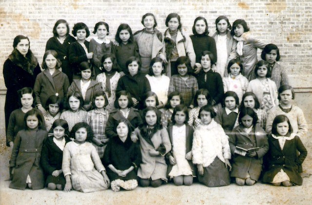 Grupo de niñas en el colegio de Mayorga 1933