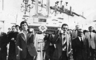Foto en la procesión de Santo Toribio. Mario y Delfín llevando la Reliquia.