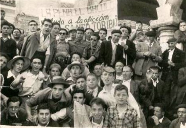 Foto de grupo en las fiestas de Mayorga de 1955