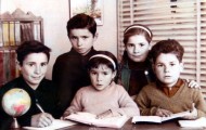 Foto de los hermanos Trigueros Rodriguez en la escuela