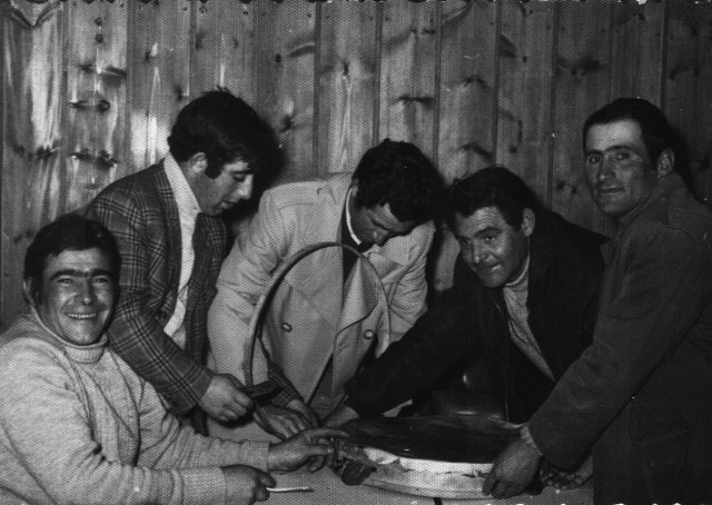 Foto de algunos de la peña la Chispa de Mayorga