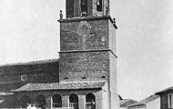 Foto de la plaza de Mayorga en fiestas 1955