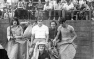 Foto de algunos de los miembros de la Peña los Peregrinos de Mayorga