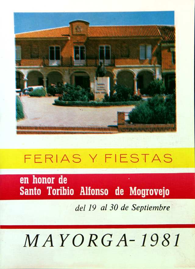 Imagen de la portada del programa de fiestas de Mayorga 1981