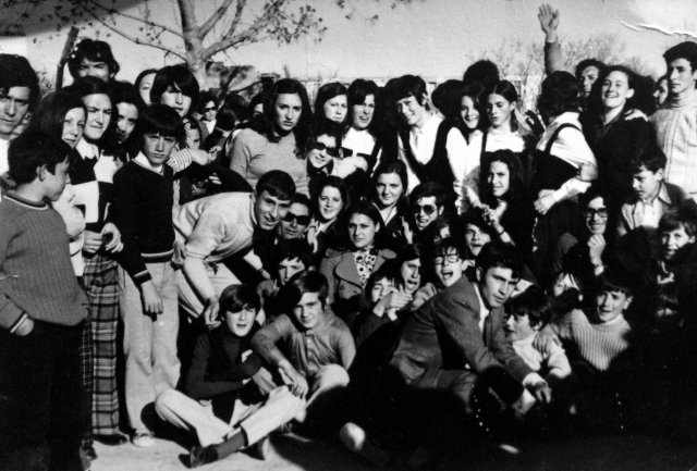 Foto de gente en Mayorga en 1970