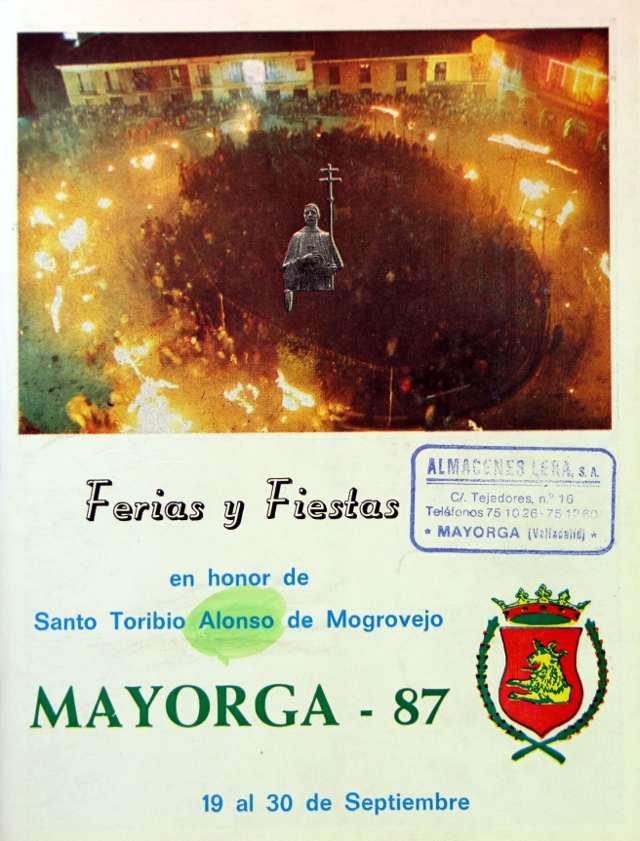 Portada programa fiestas Mayorga 1987