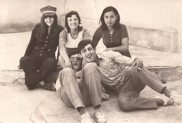 Foto de amigos de juventud en Mayorga