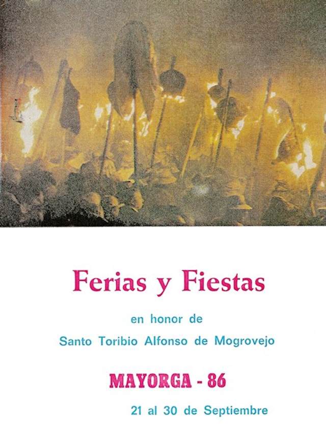 Portada programa fiestas Mayorga 1986