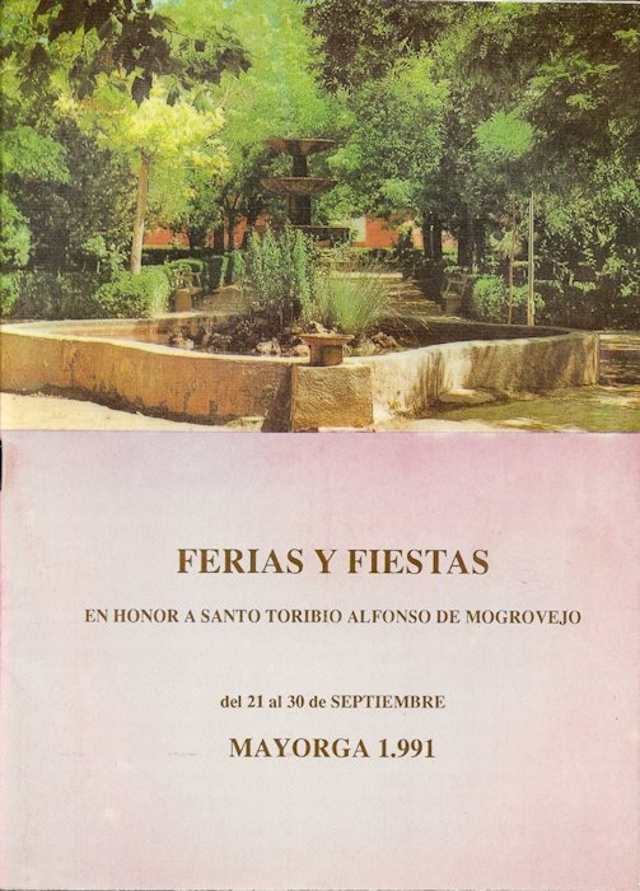 Foto del Portada programa fiestas de Mayorga 1991