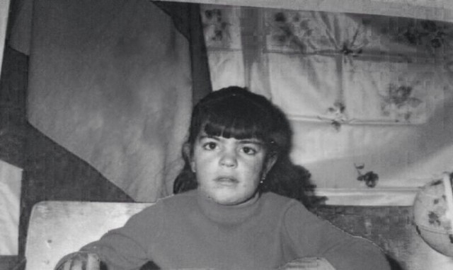 Foto de Juana María Lera en la escuela de Mayorga 1970