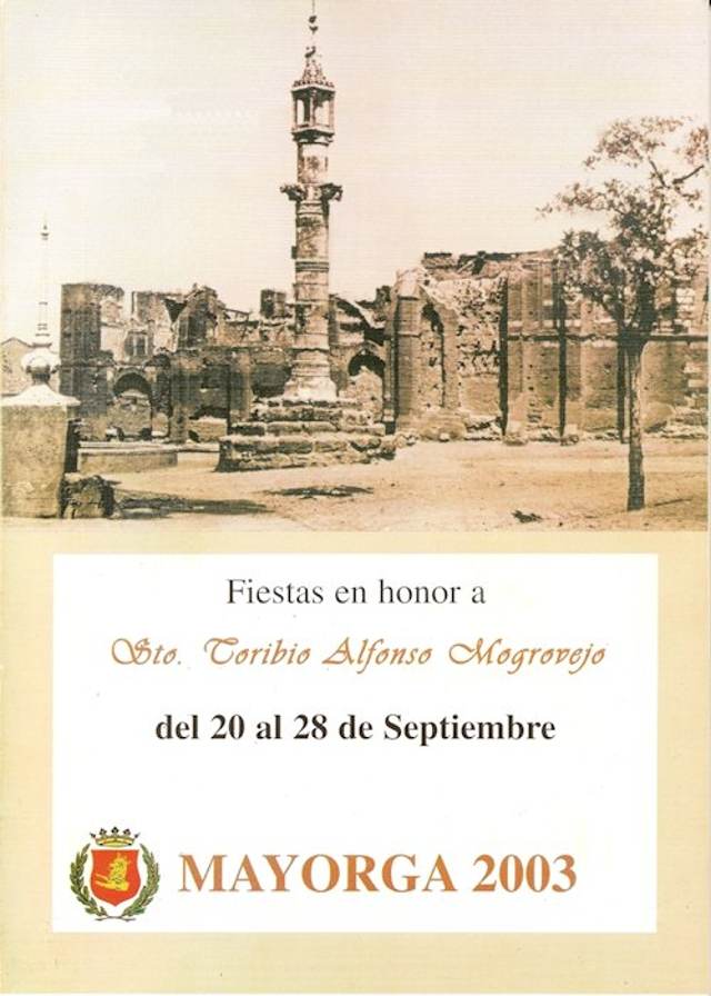 Portada programa fiestas Mayorga 2003