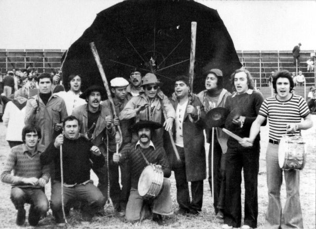 Mayorganos en la plaza de toros Mayorga