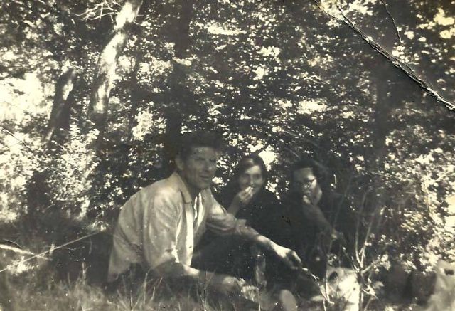 Pedro, Manuela y Cira en Mayorga 1966