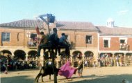 Rueda y torero en Mayorga 1970