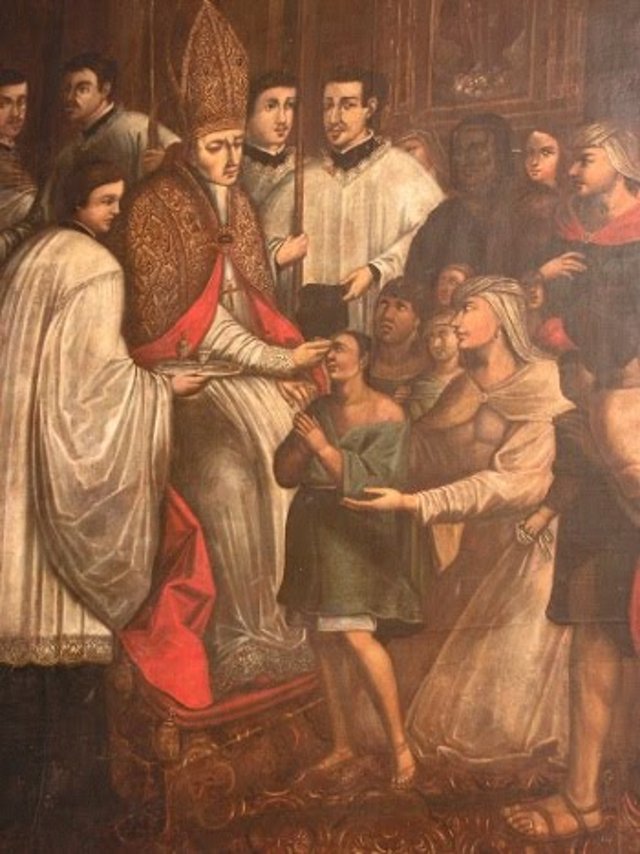 Pintura de Santo Toribio mandada hacer por Dean Saavedra
