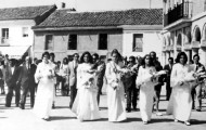 Reina Damas y comitiva fiestas Mayorga 1974