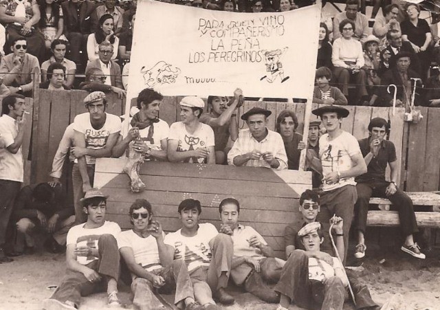 La peña Peregrinos plaza de toros Mayorga 1972