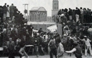 Mozos entrando en la Plaza de toros Mayorga 1989