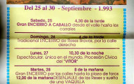 programa mano festejos taurinos Mayorga 1993