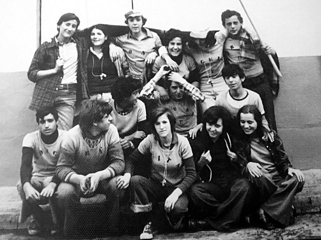 Jóvenes en las fiestas de Mayorga 1978