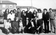 Foto de los quintos de Mayorga nacidos en 1962. Año 1980