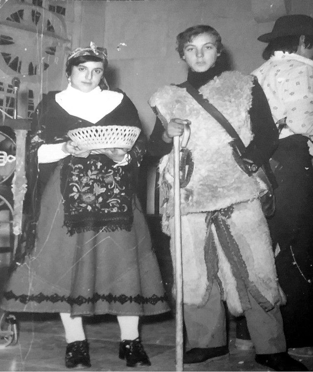 Hermanos Fernández en la representación de la Corderada de Mayorga