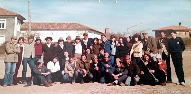 Foto de los quintos de Mayorga nacidos en 1962. 1980