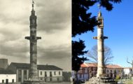 Foto de como era el Rollo de Mayorga antes y de como es ahora