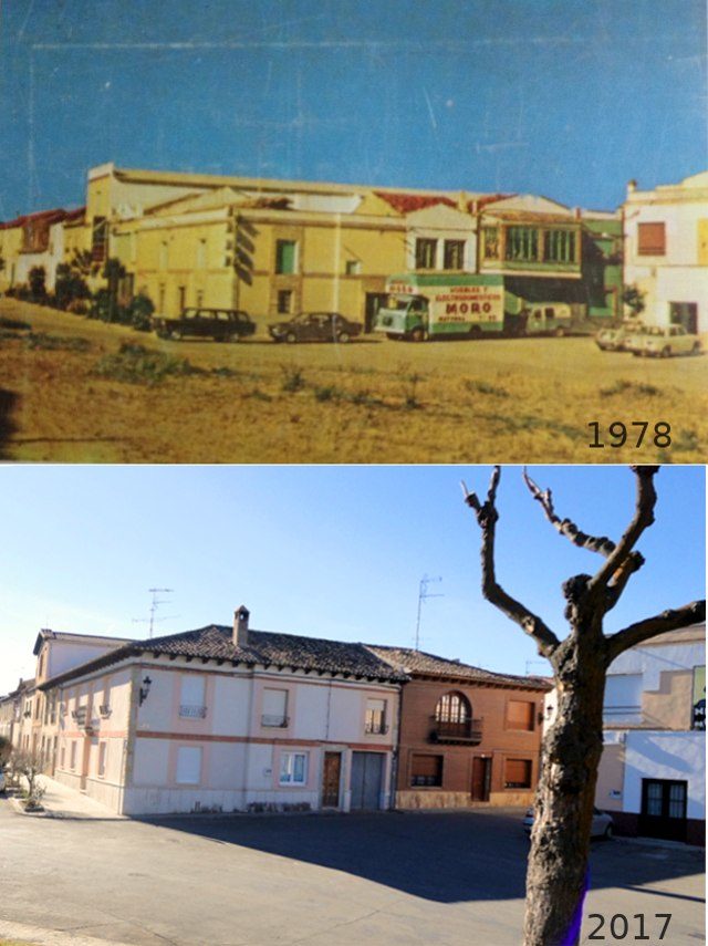 Parque del Rollo de Mayorga en 1978 y en 2017