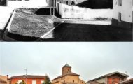 Foto del corrillo del templo de Mayorga antes y en el 2017