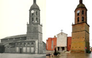 Iglesia de Mayorga en los años 70 y en 2017