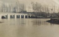 El Río Cea desbordado a su paso por Mayorga